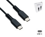 USBCL-C-15S USB Typ C auf C Ladekabel im Aktions-Karton, schwarz, 1,5m